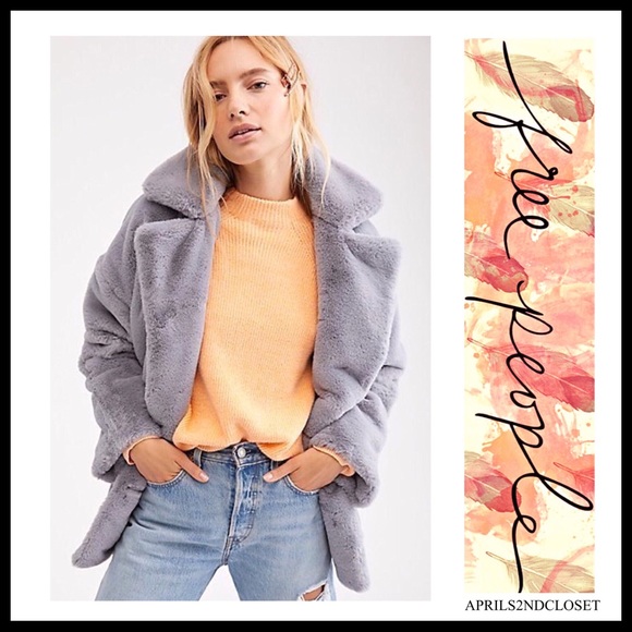 FREE PEOPLE TEDDY COAT JACKET FAUX FUR COAT A3C - Picture 10 of 16